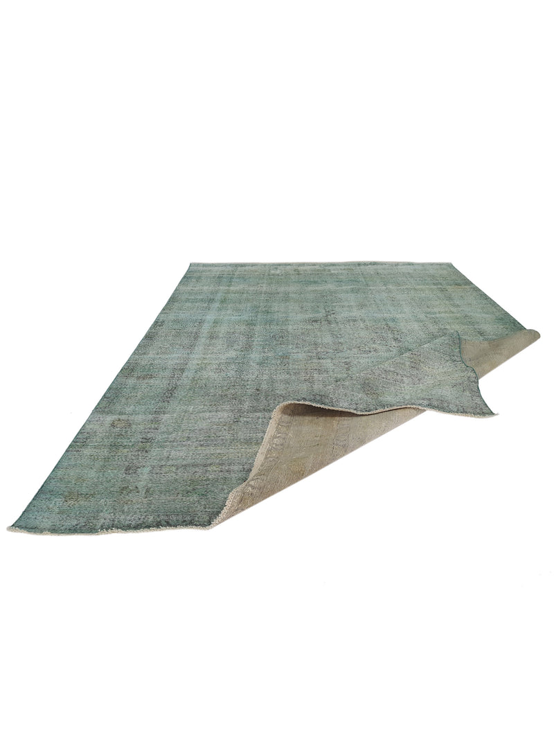 Pacific Overdyed 41595 Lt.Green Lt.Green Transitional Hand Knotted Rug