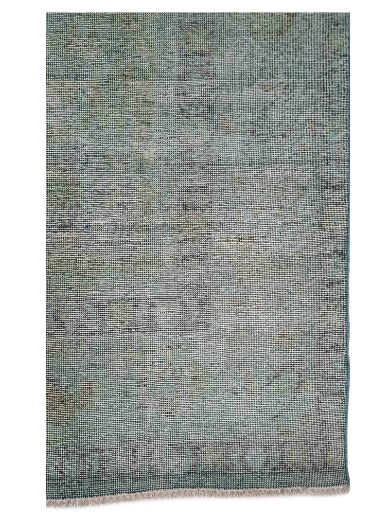 Pacific Overdyed 41595 Lt.Green Lt.Green Transitional Hand Knotted Rug