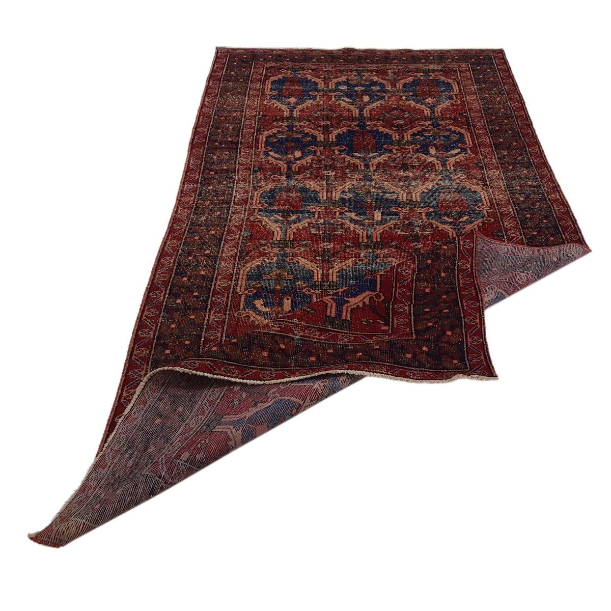 Pacific Shiraz 41607 Navy Red Traditional Hand Knotted Rug