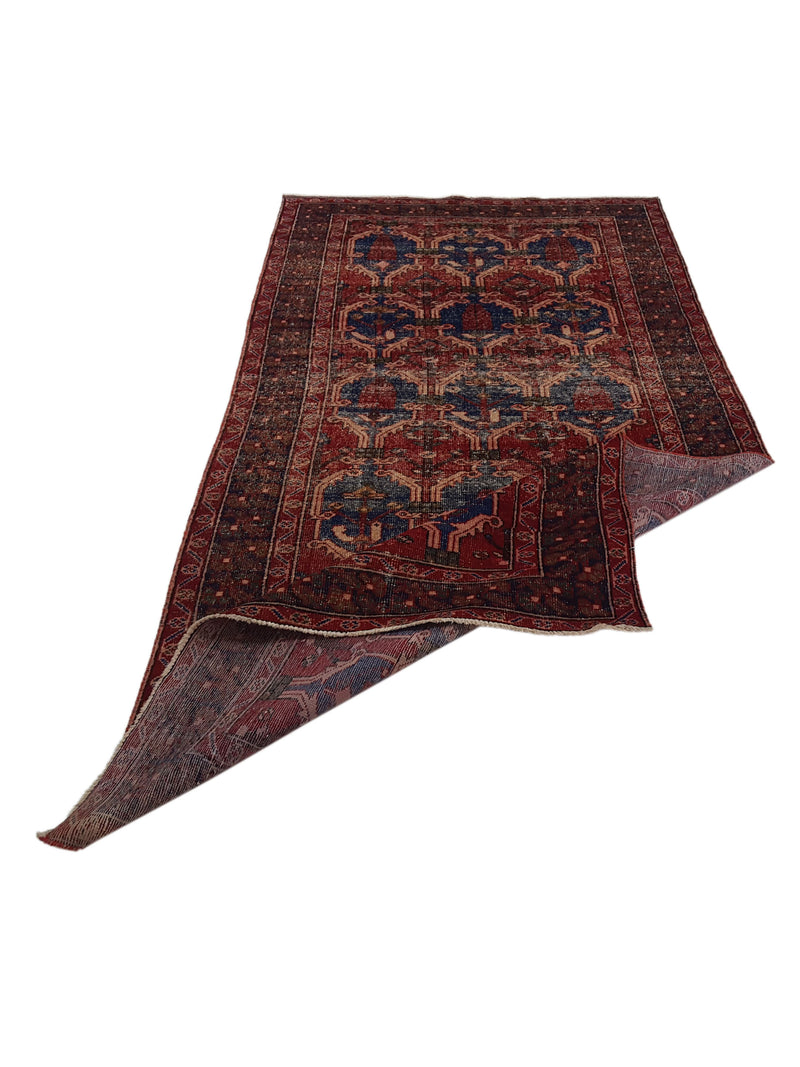 Pacific Shiraz 41607 Navy Red Traditional Hand Knotted Rug