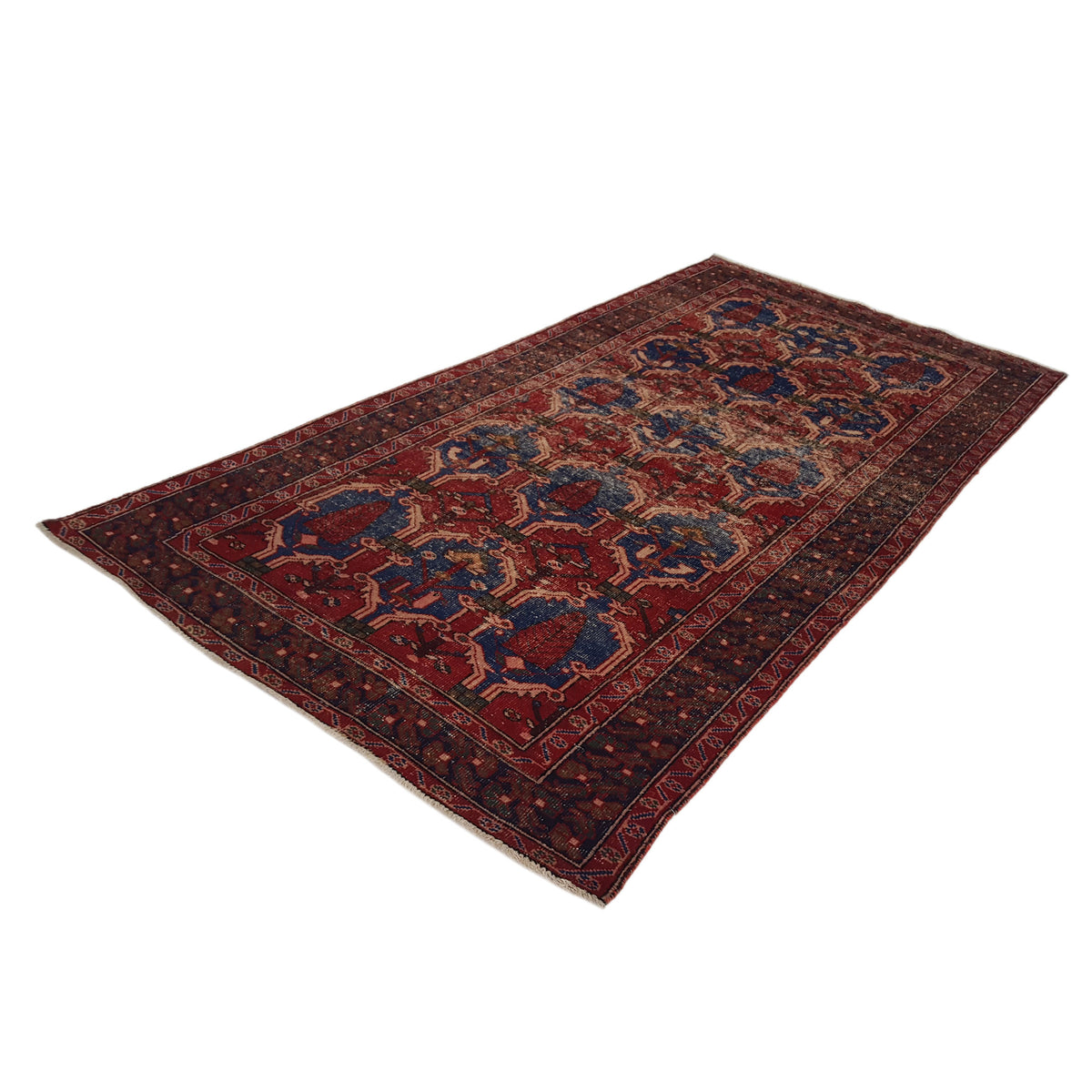 Pacific Shiraz 41607 Navy Red Traditional Hand Knotted Rug