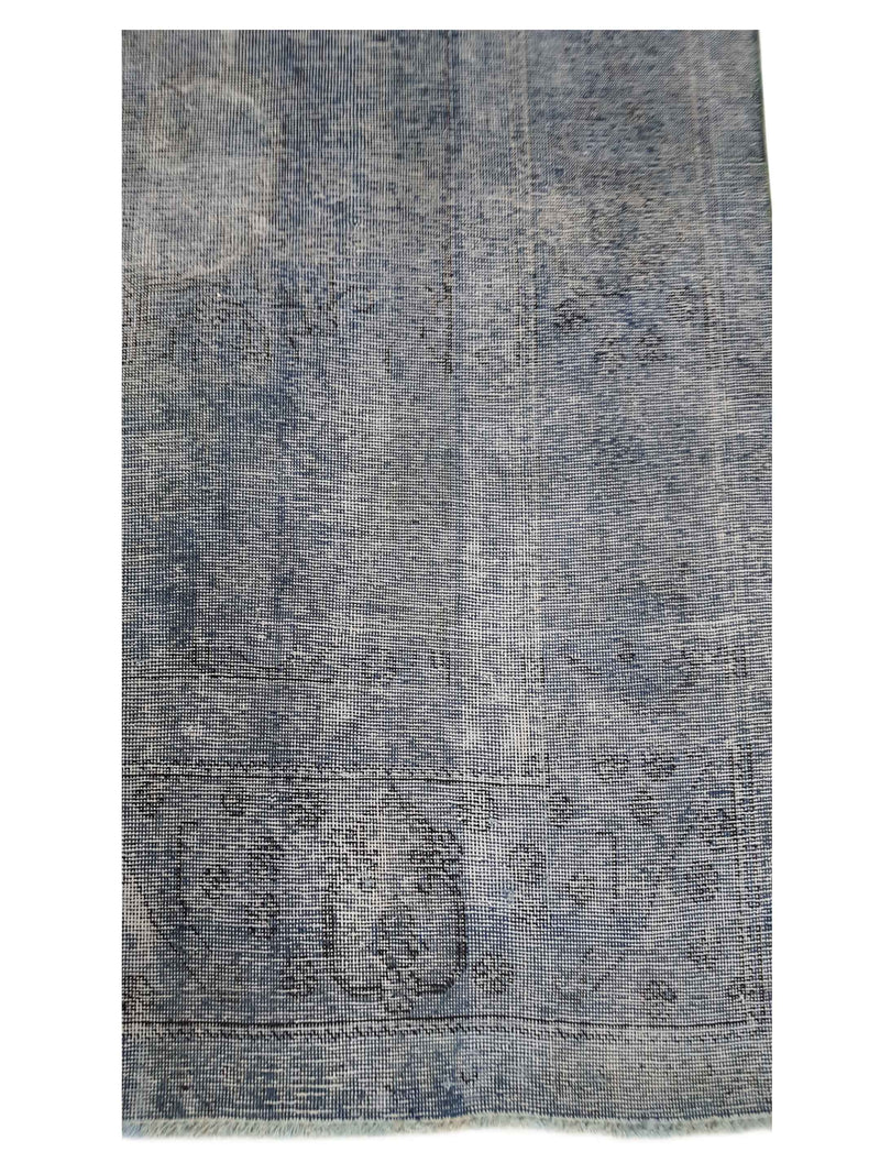 Pacific Overdyed 41609 Teal Teal Transitional Hand Knotted Rug