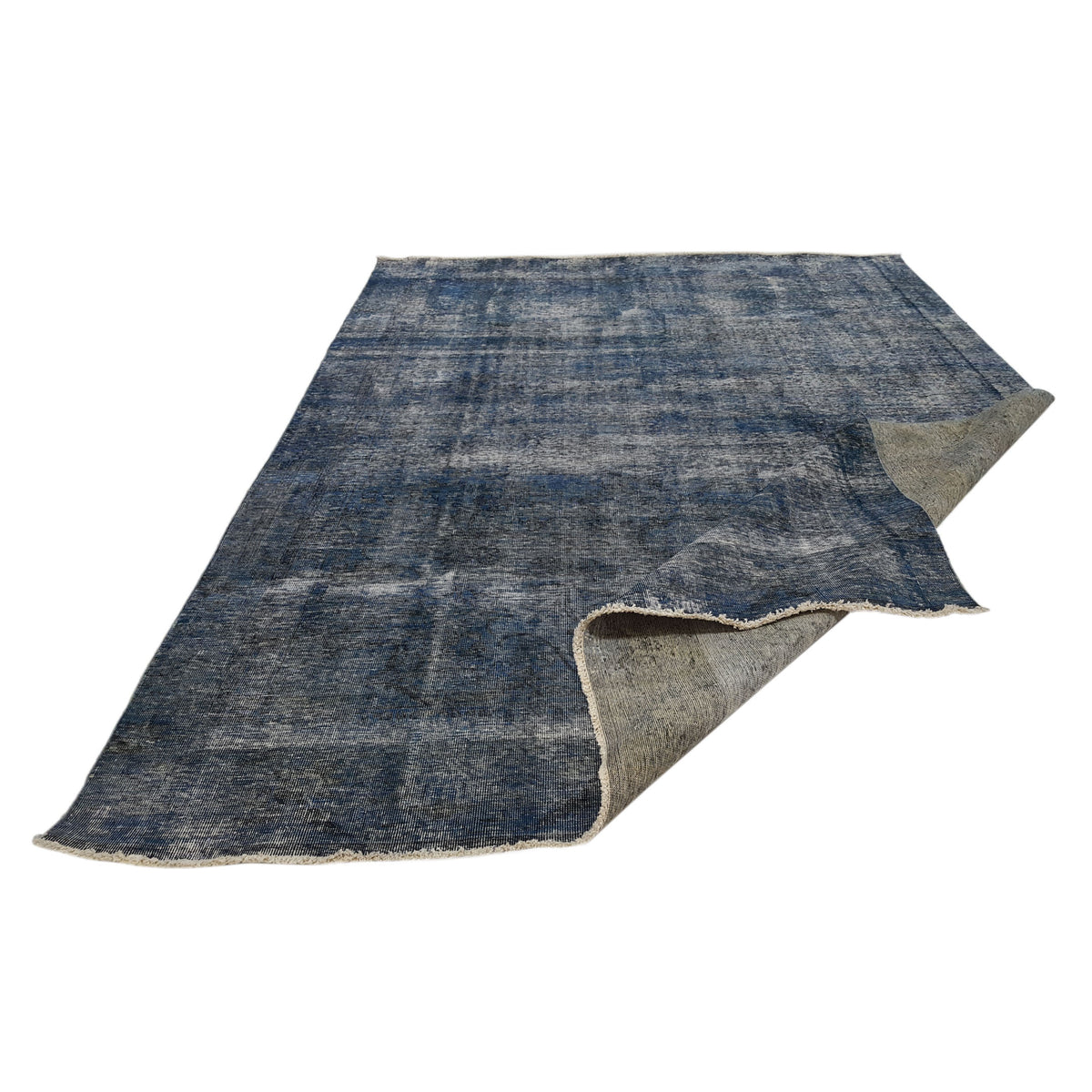 Pacific Overdyed 41611 Blue Blue Transitional Hand Knotted Rug