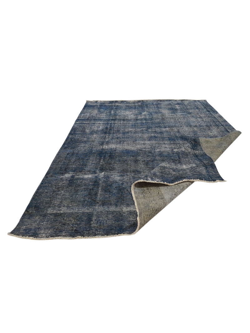 Pacific Overdyed 41611 Blue Blue Transitional Hand Knotted Rug