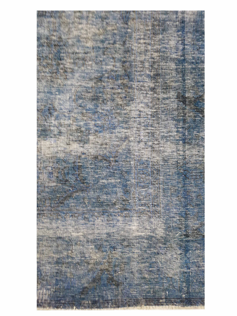 Pacific Overdyed 41611 Blue Blue Transitional Hand Knotted Rug