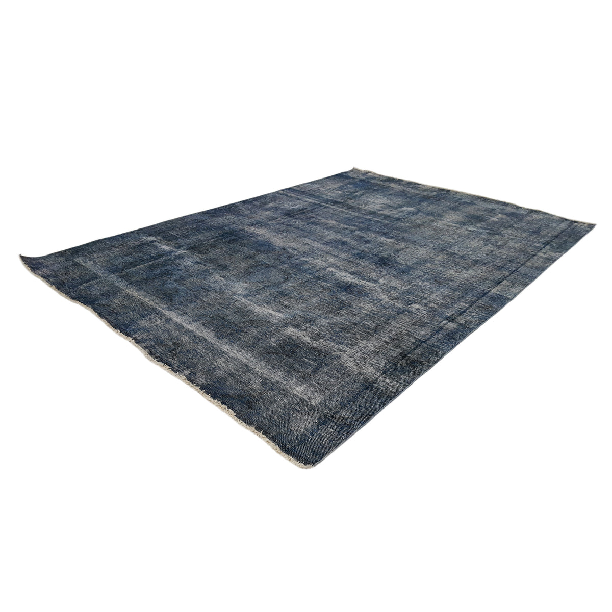 Pacific Overdyed 41611 Blue Blue Transitional Hand Knotted Rug