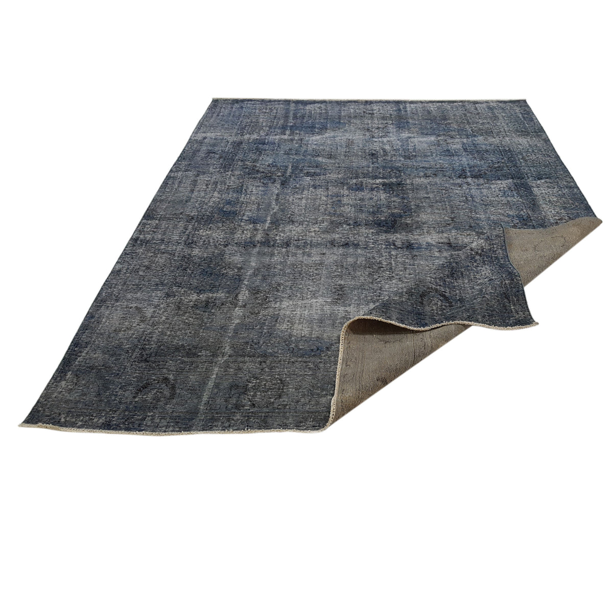 Pacific Overdyed 41620 Blue Blue Transitional Hand Knotted Rug