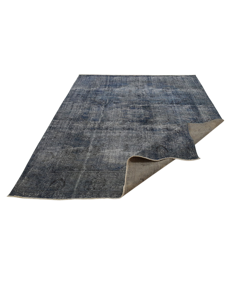Pacific Overdyed 41620 Blue Blue Transitional Hand Knotted Rug
