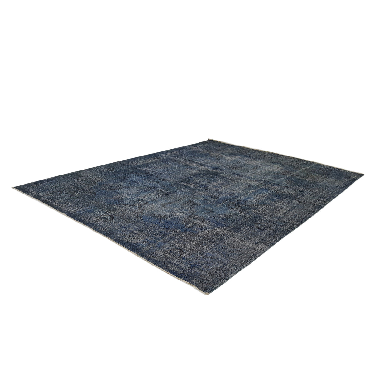 Pacific Overdyed 41620 Blue Blue Transitional Hand Knotted Rug