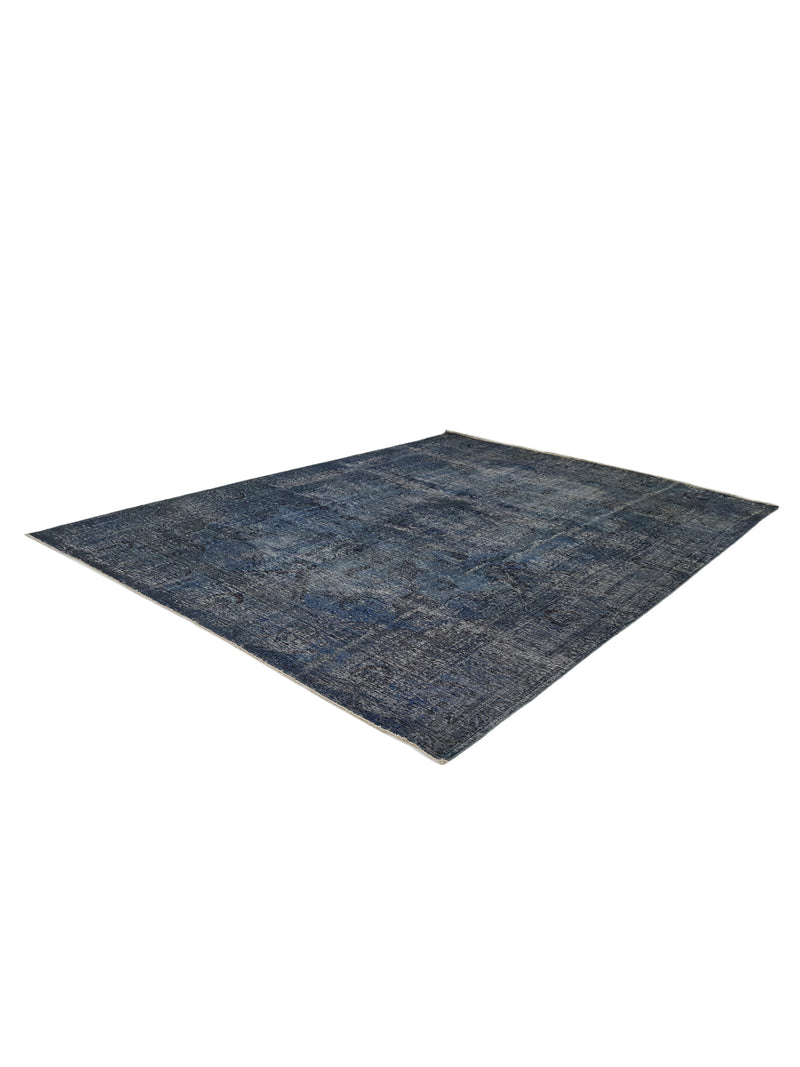 Pacific Overdyed 41620 Blue Blue Transitional Hand Knotted Rug