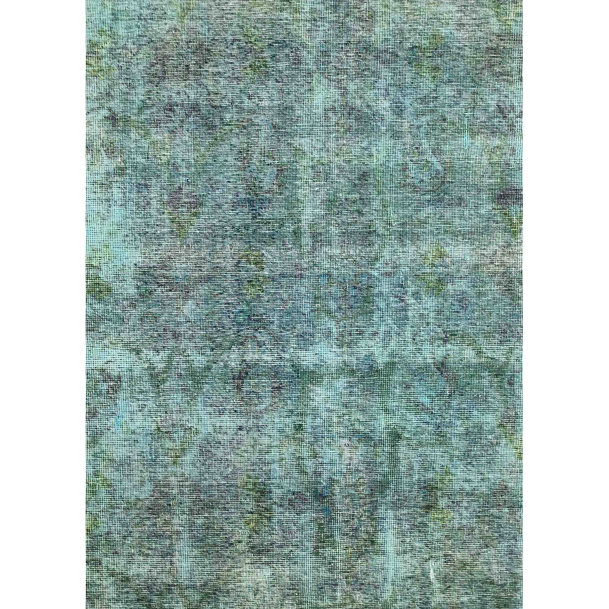 Pacific Overdyed 41624 Teal Teal Transitional Hand Knotted Rug