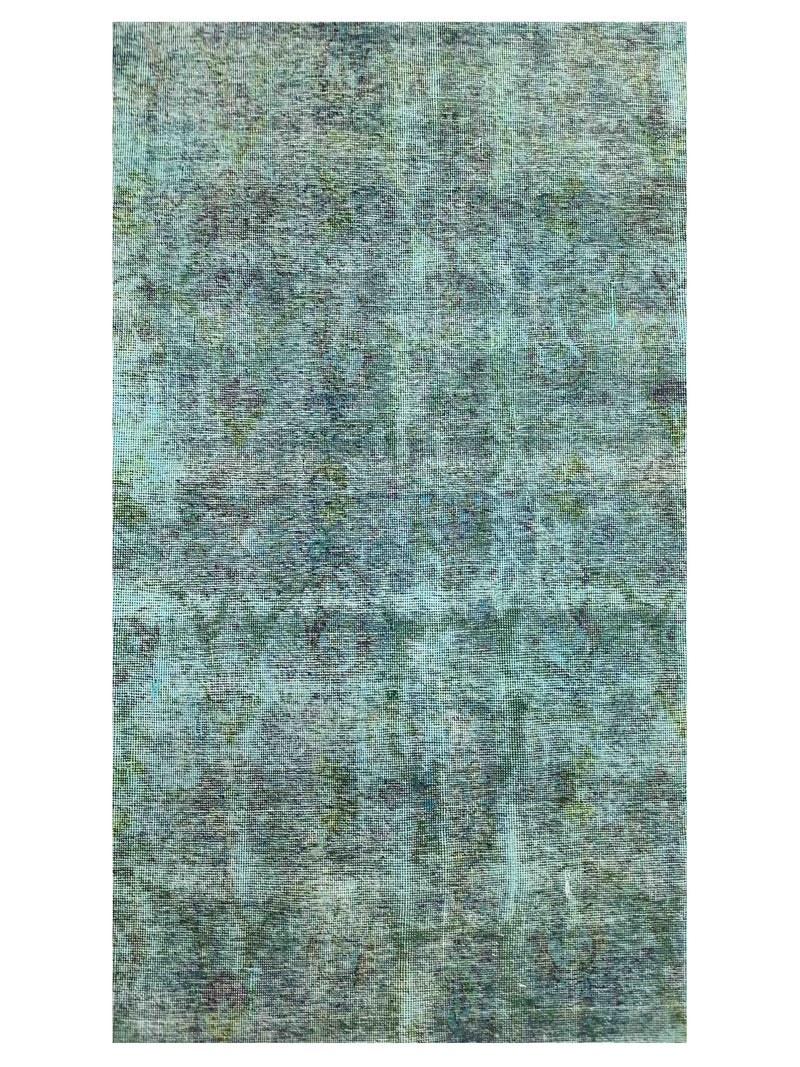 Pacific Overdyed 41624 Teal Teal Transitional Hand Knotted Rug
