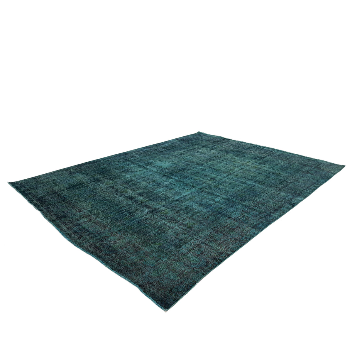 Pacific Overdyed 41624 Teal Teal Transitional Hand Knotted Rug