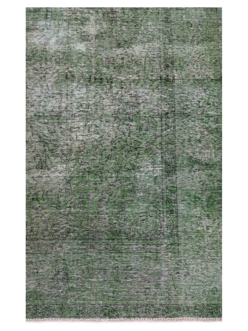 Pacific Overdyed 41626 Lt.Green Green Transitional Hand Knotted Rug