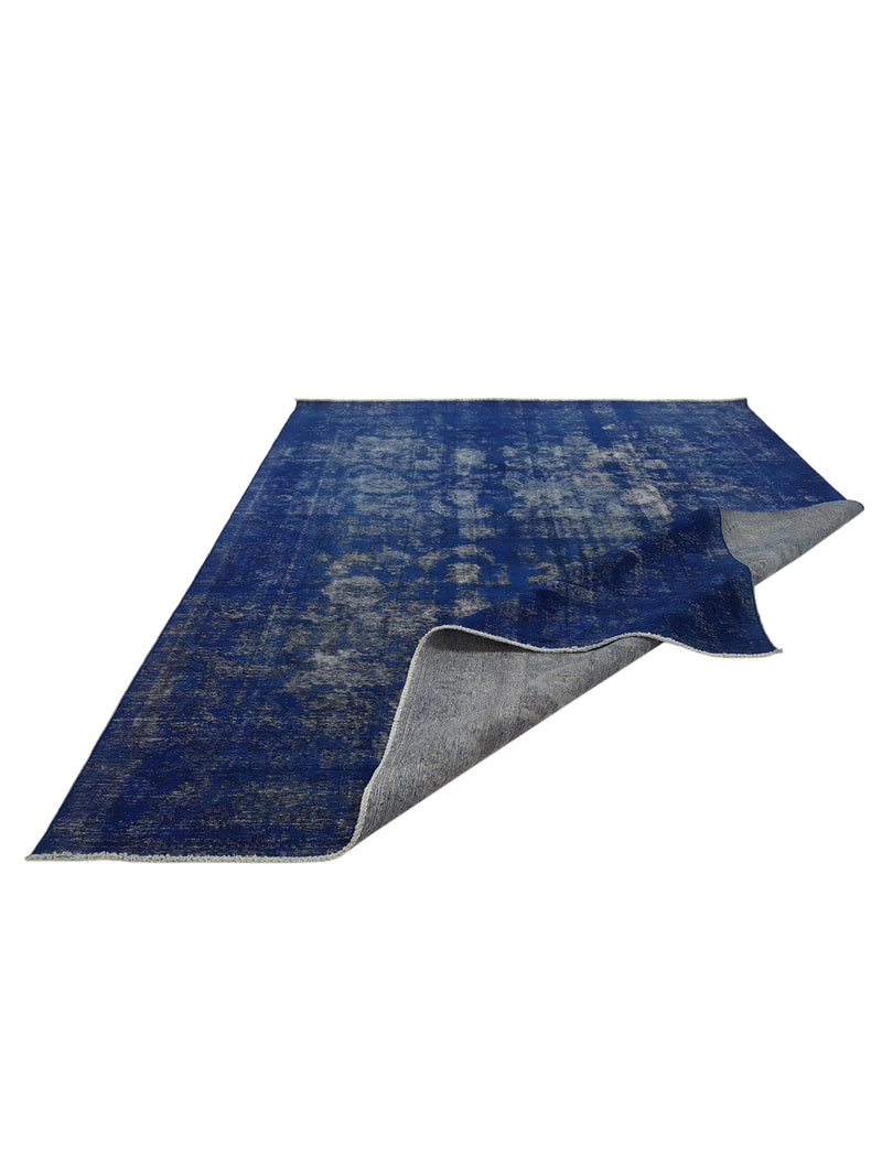 Pacific Overdyed 41629 Navy Navy Transitional Hand Knotted Rug