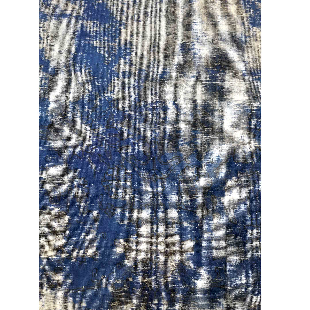 Pacific Overdyed 41629 Navy Navy Transitional Hand Knotted Rug