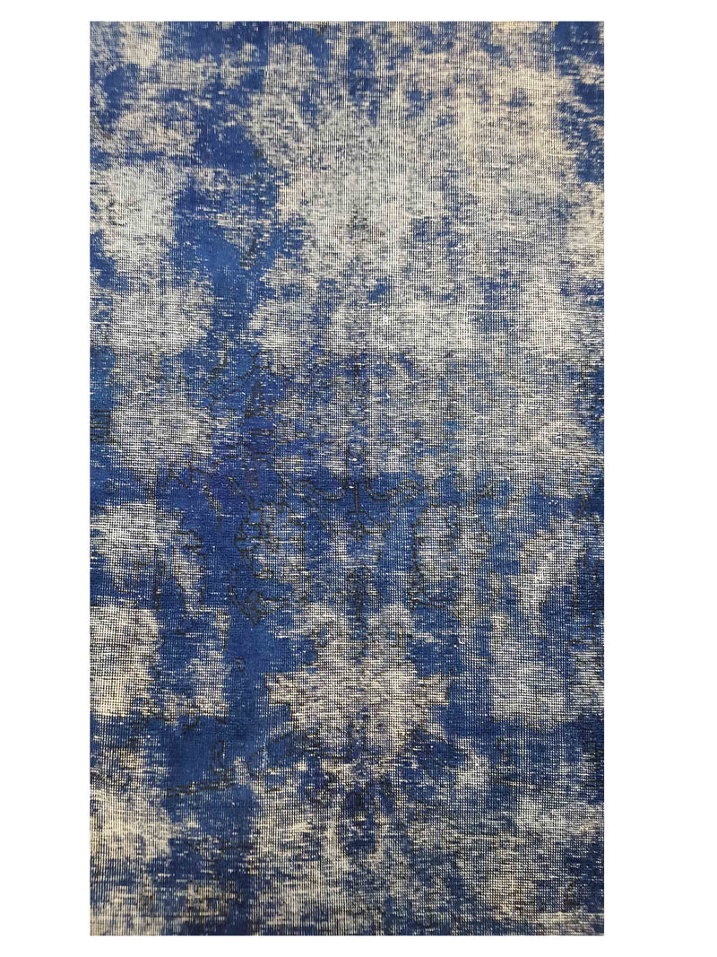 Pacific Overdyed 41629 Navy Navy Transitional Hand Knotted Rug