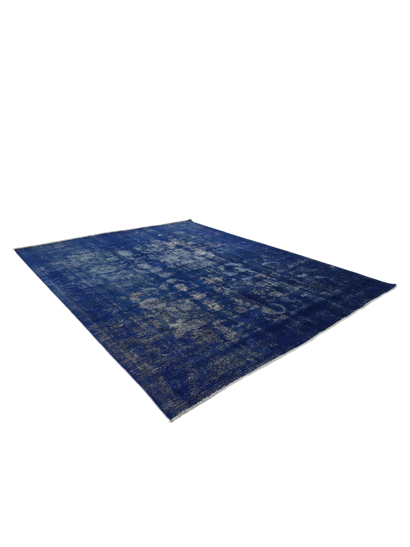 Pacific Overdyed 41629 Navy Navy Transitional Hand Knotted Rug