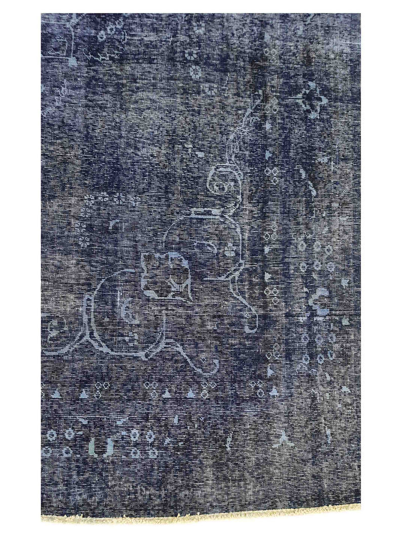 Pacific Overdyed 41630 Navy Navy Transitional Hand Knotted Rug