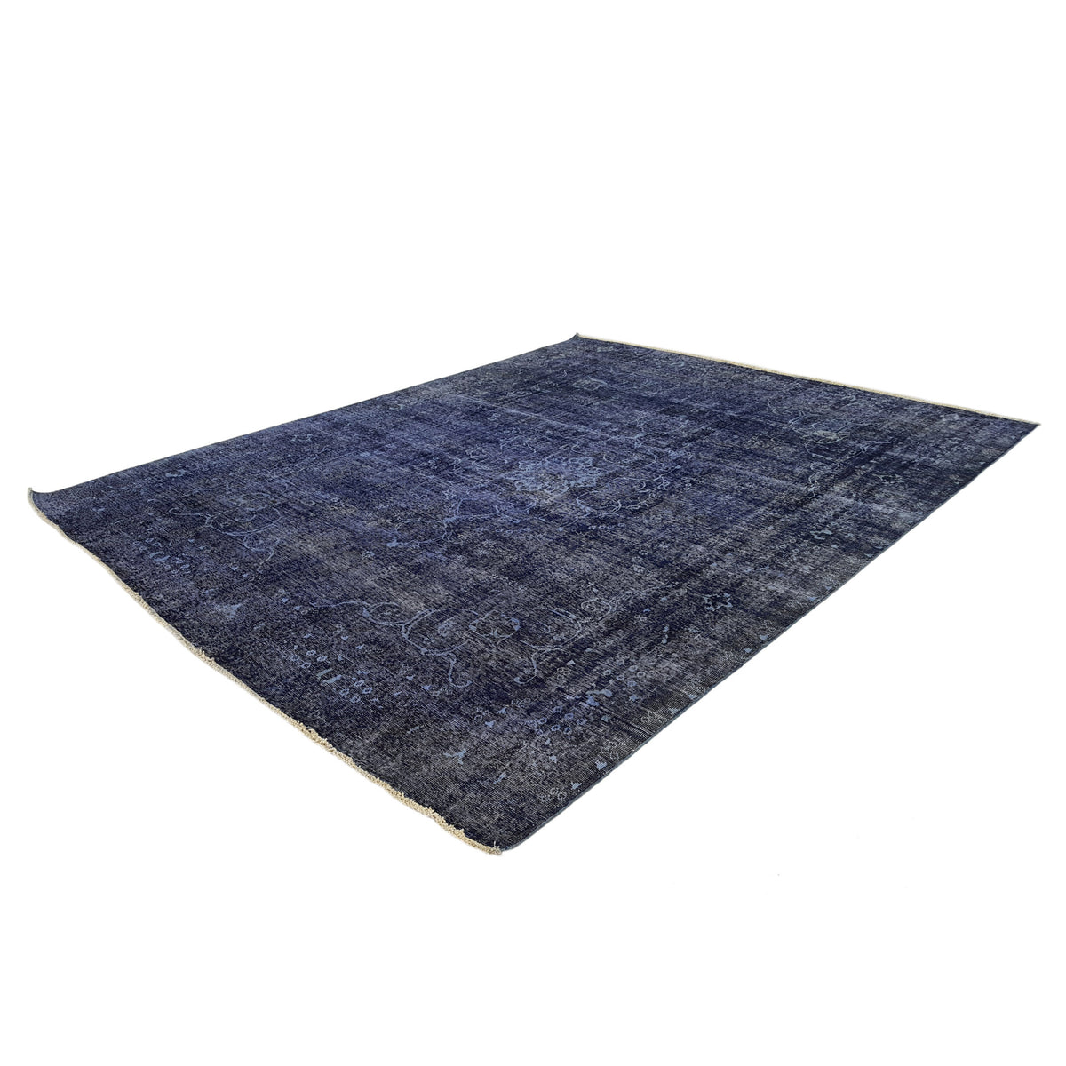 Pacific Overdyed 41630 Navy Navy Transitional Hand Knotted Rug