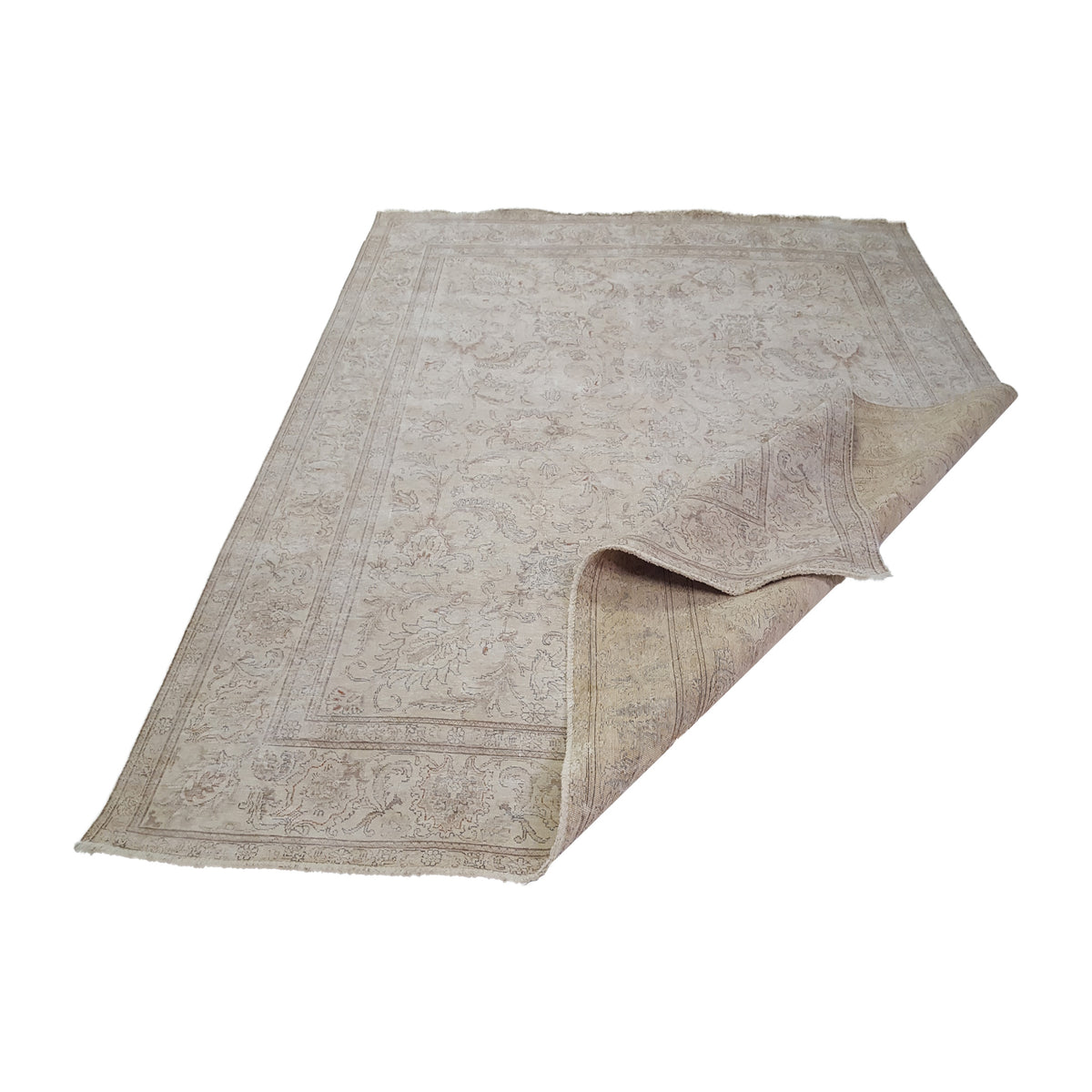 Pacific Vintage 41646 Ivory Ivory Vintage Hand Knotted Rug
