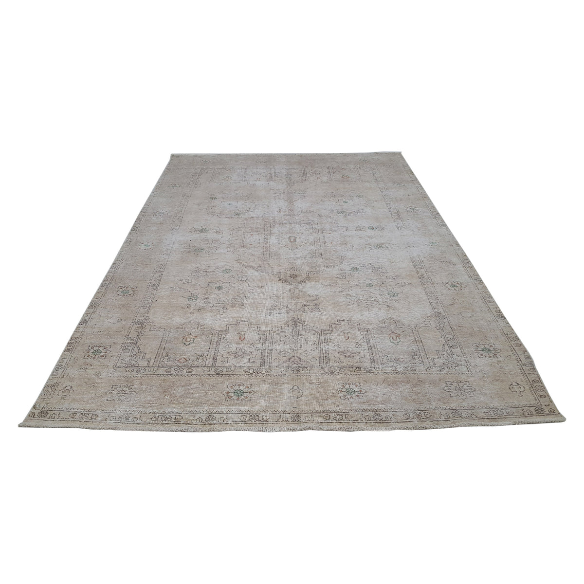 Pacific Vintage 41648 Beige Beige Vintage Hand Knotted Rug