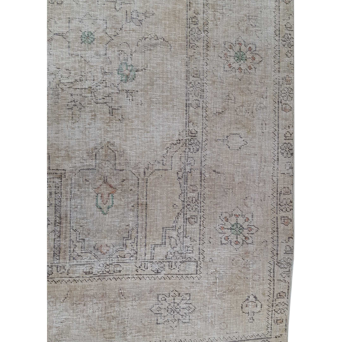 Pacific Vintage 41648 Beige Beige Vintage Hand Knotted Rug