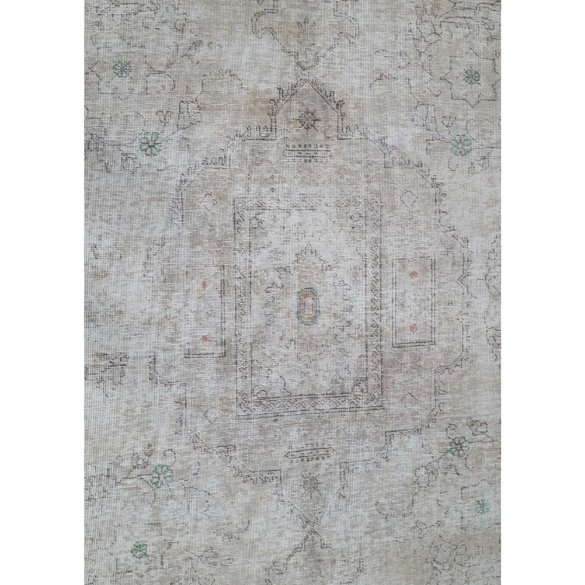 Pacific Vintage 41648 Beige Beige Vintage Hand Knotted Rug