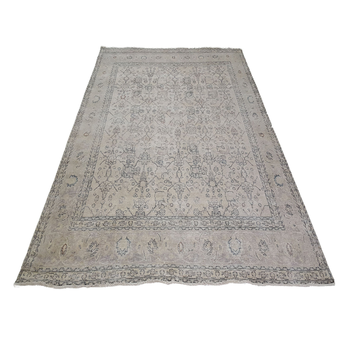 Pacific Vintage 41652 Beige Lt.Brown Vintage Hand Knotted Rug
