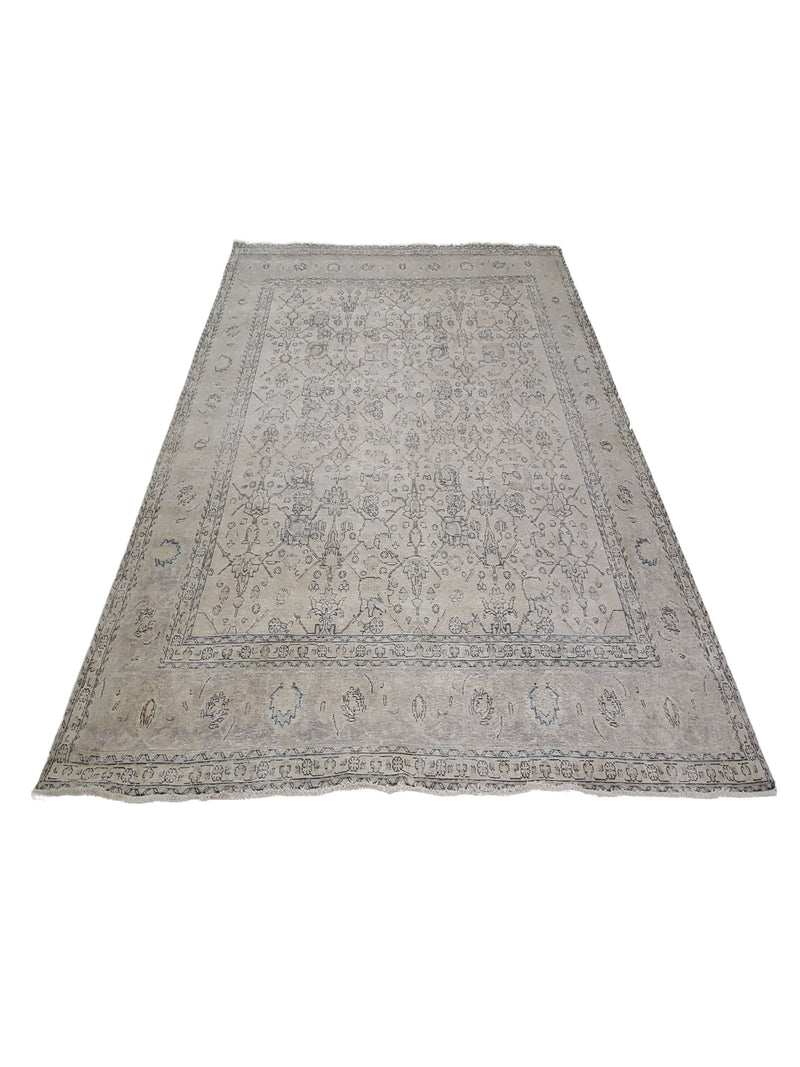 Pacific Vintage 41652 Beige Lt.Brown Vintage Hand Knotted Rug