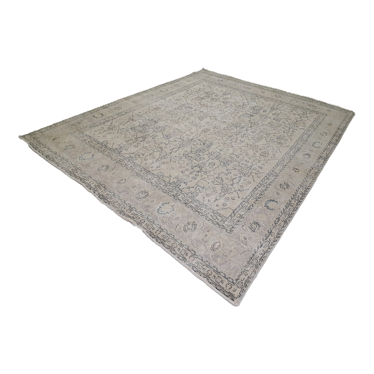 Pacific Vintage 41652 Beige Lt.Brown Vintage Hand Knotted Rug