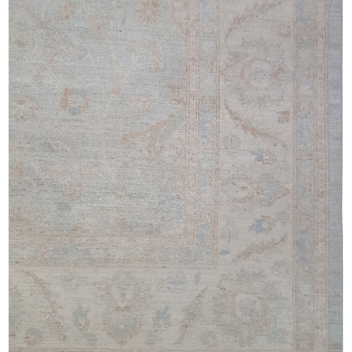 Pacific Ziegler 41661 Teal Ivory Transitional Hand Knotted Rug