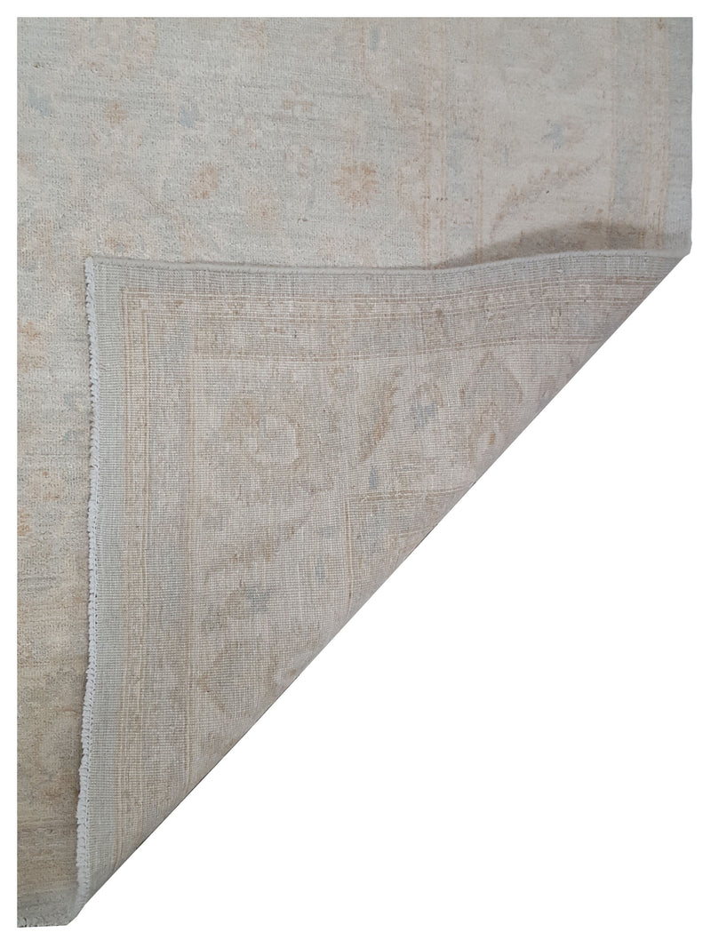 Pacific Ziegler 41661 Teal Ivory Transitional Hand Knotted Rug