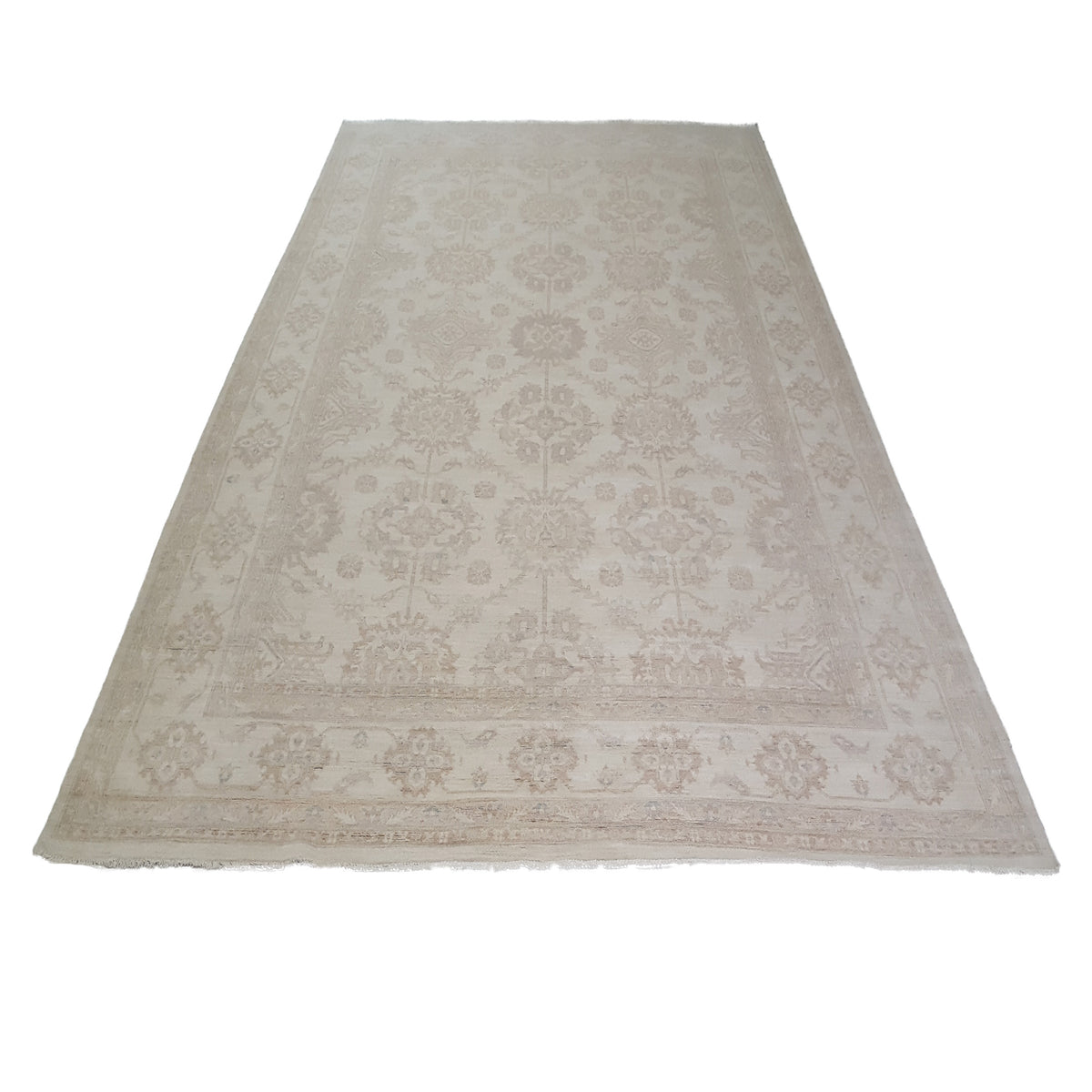 Pacific Ziegler 41662 Ivory Ivory Transitional Hand Knotted Rug