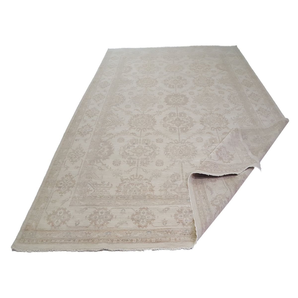 Pacific Ziegler 41662 Ivory Ivory Transitional Hand Knotted Rug
