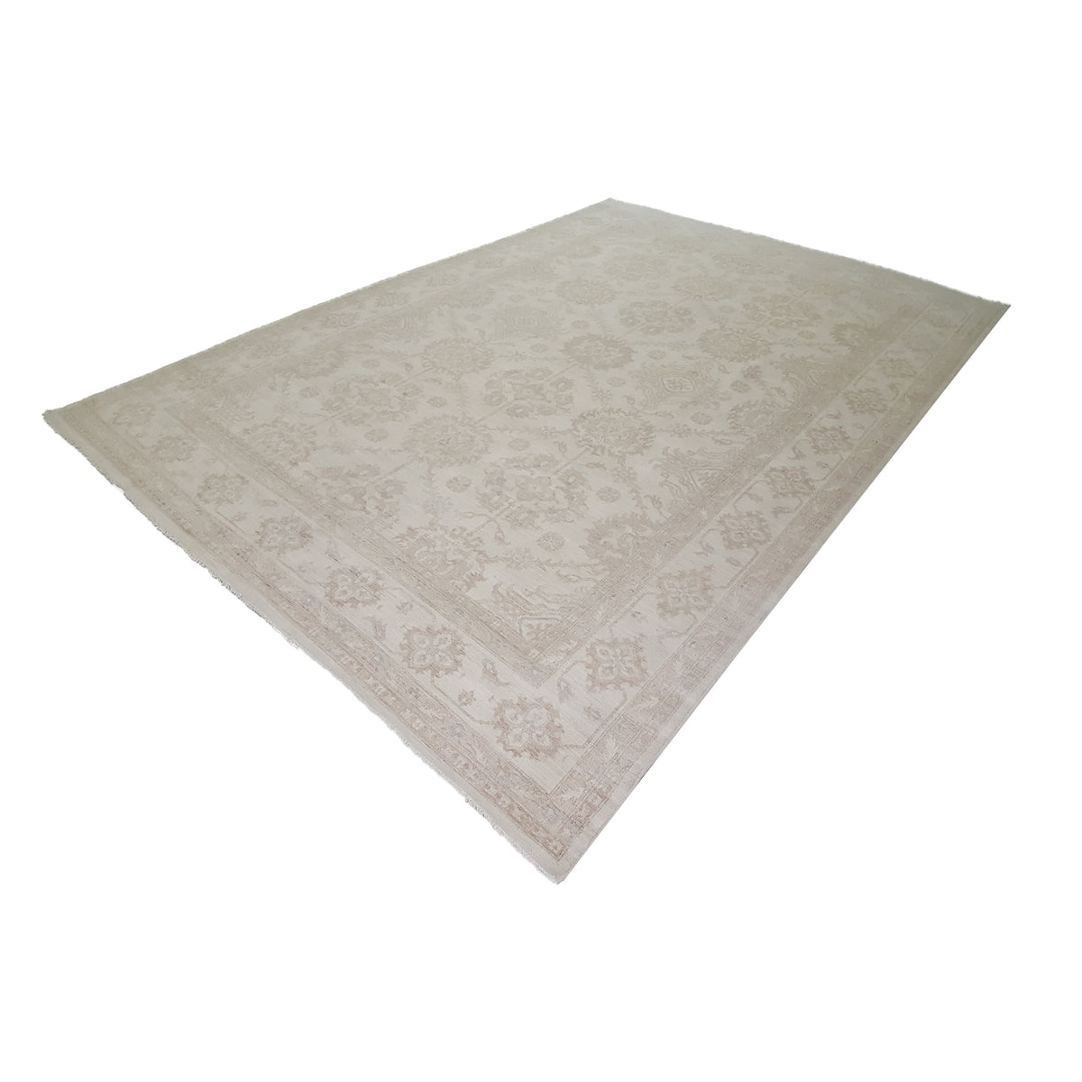 Pacific Ziegler 41662 Ivory Ivory Transitional Hand Knotted Rug