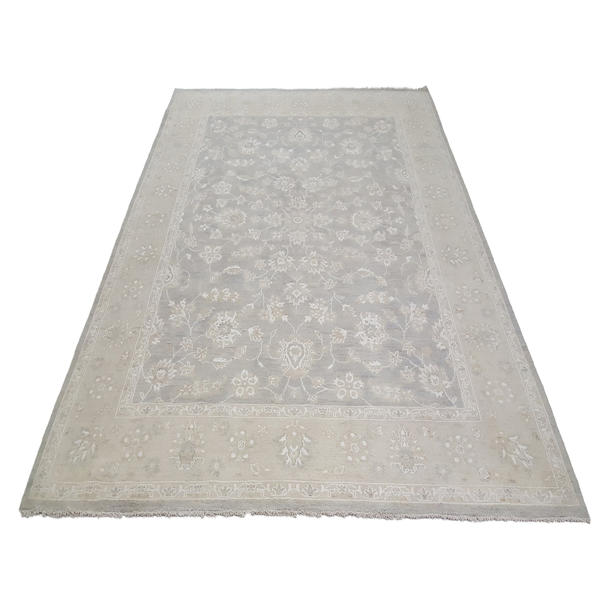 Pacific Ziegler 41663 Beige Lt.Grey Transitional Hand Knotted Rug