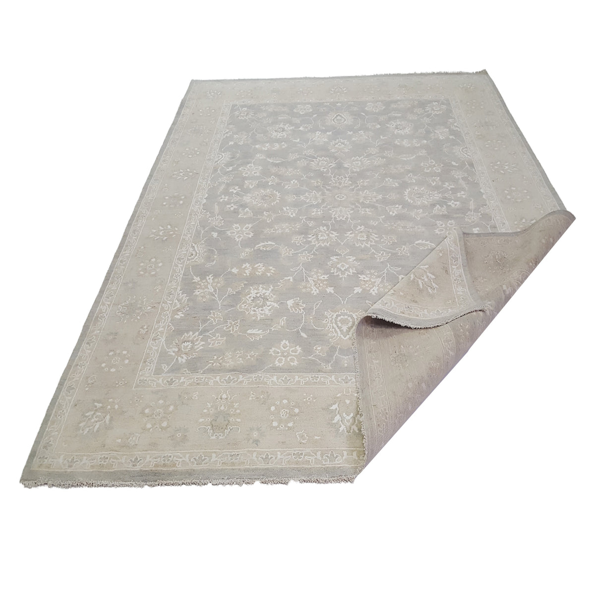 Pacific Ziegler 41663 Beige Lt.Grey Transitional Hand Knotted Rug