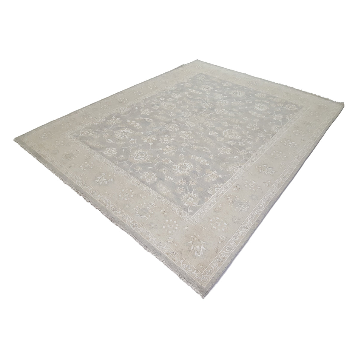 Pacific Ziegler 41663 Beige Lt.Grey Transitional Hand Knotted Rug