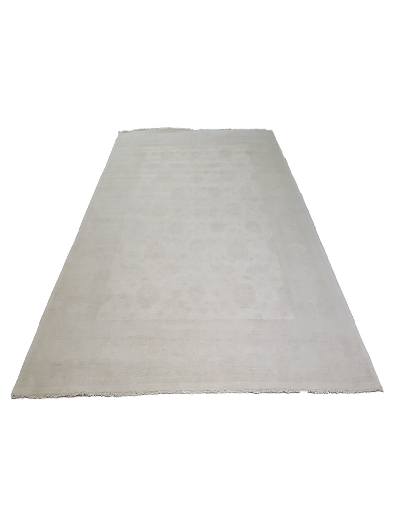 Pacific Ziegler 41664 Ivory Lt.Grey Transitional Hand Knotted Rug