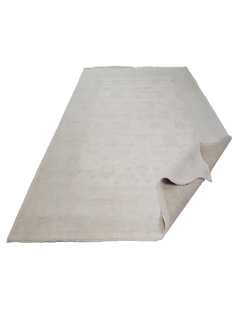 Pacific Ziegler 41664 Ivory Lt.Grey Transitional Hand Knotted Rug