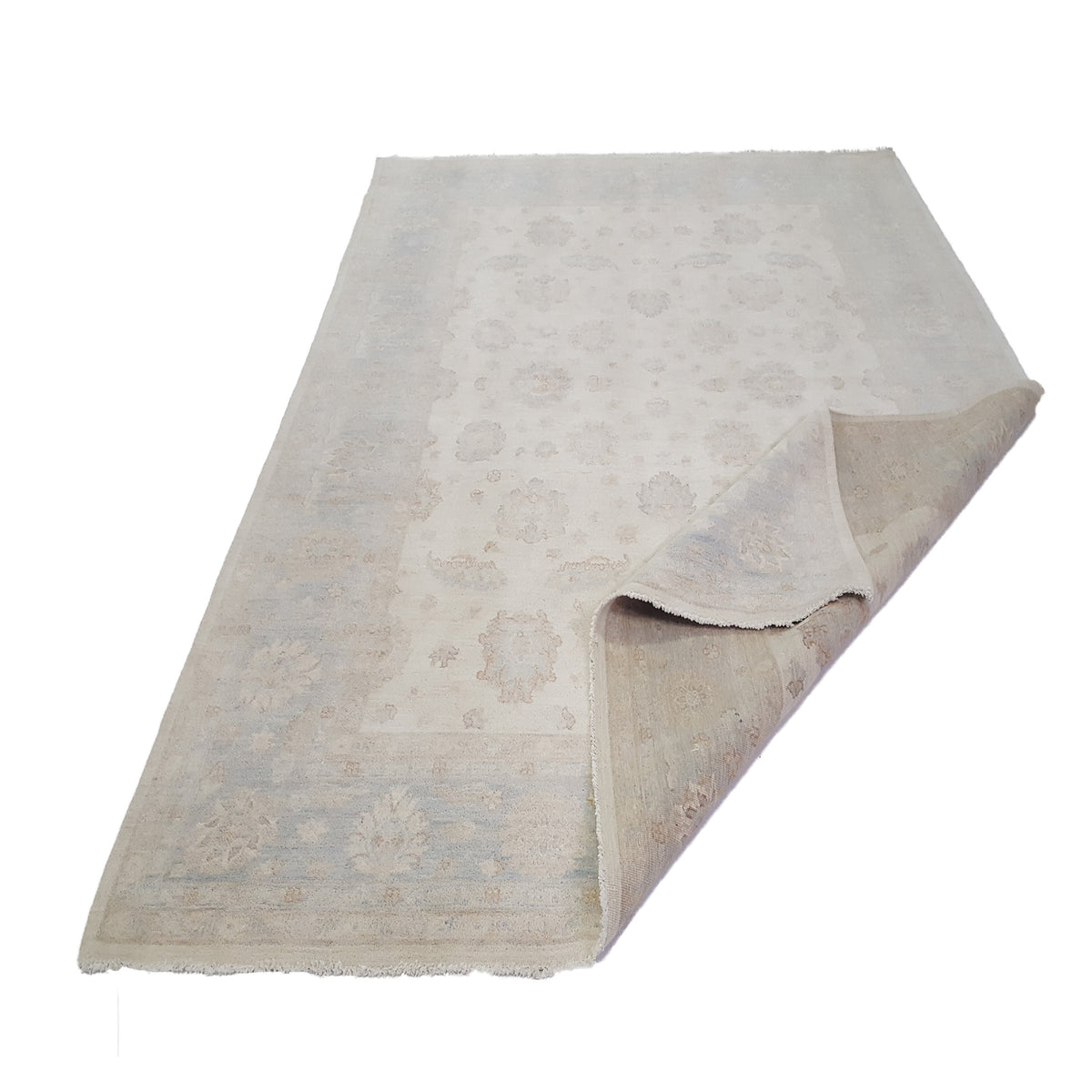 Pacific Ziegler 41665 Beige Aqua Transitional Hand Knotted Rug