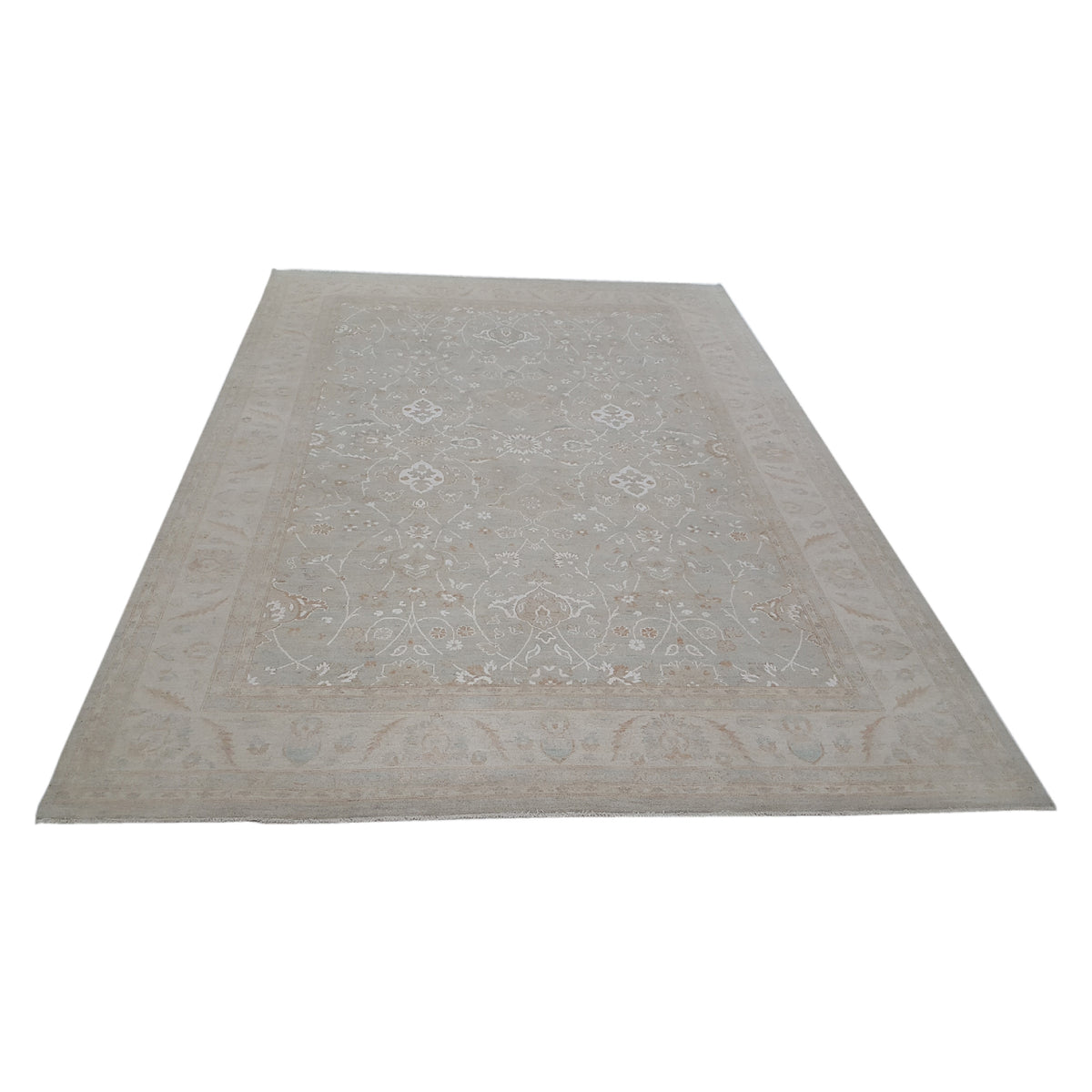 Pacific Ziegler 41682 Lt.Grey Lt.Ivory Transitional Hand Knotted Rug