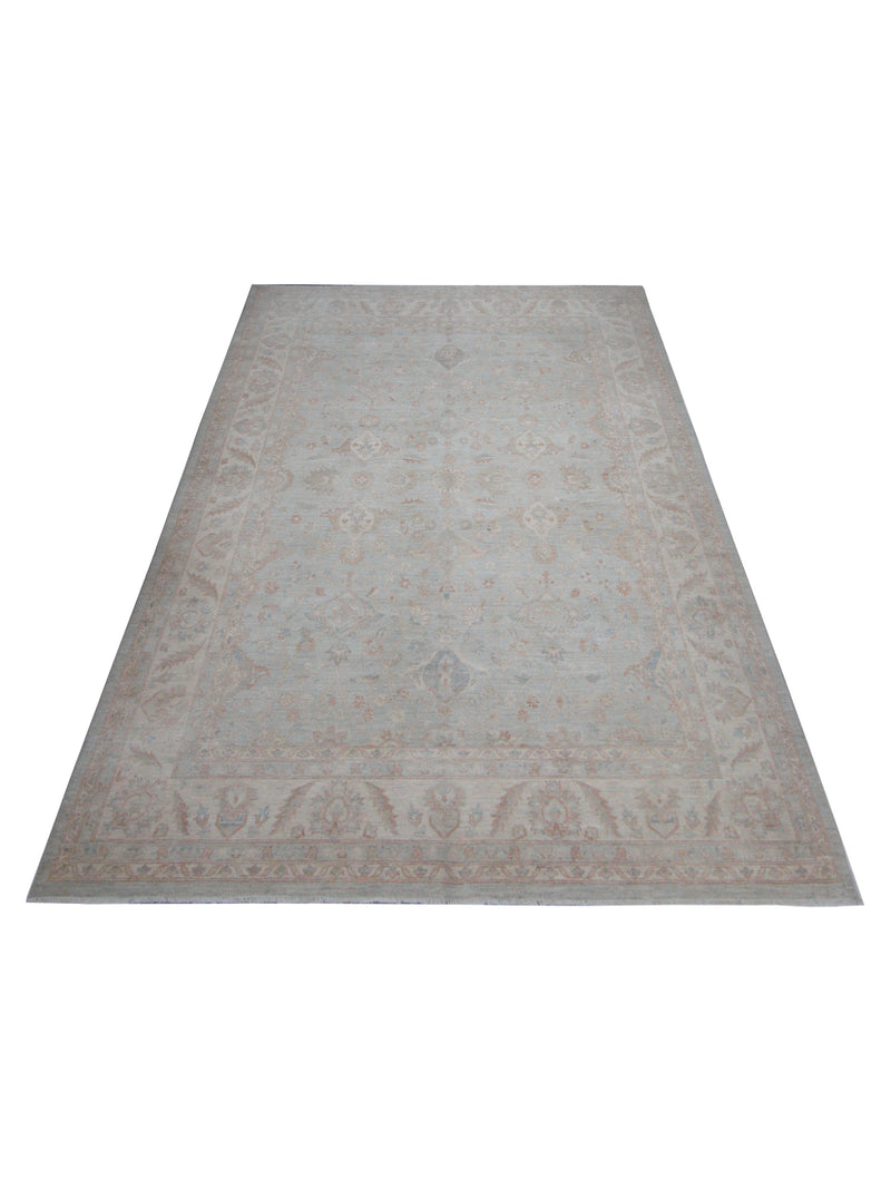 Pacific Ziegler 41689 Lt.Blue Ivory Transitional Hand Knotted Rug