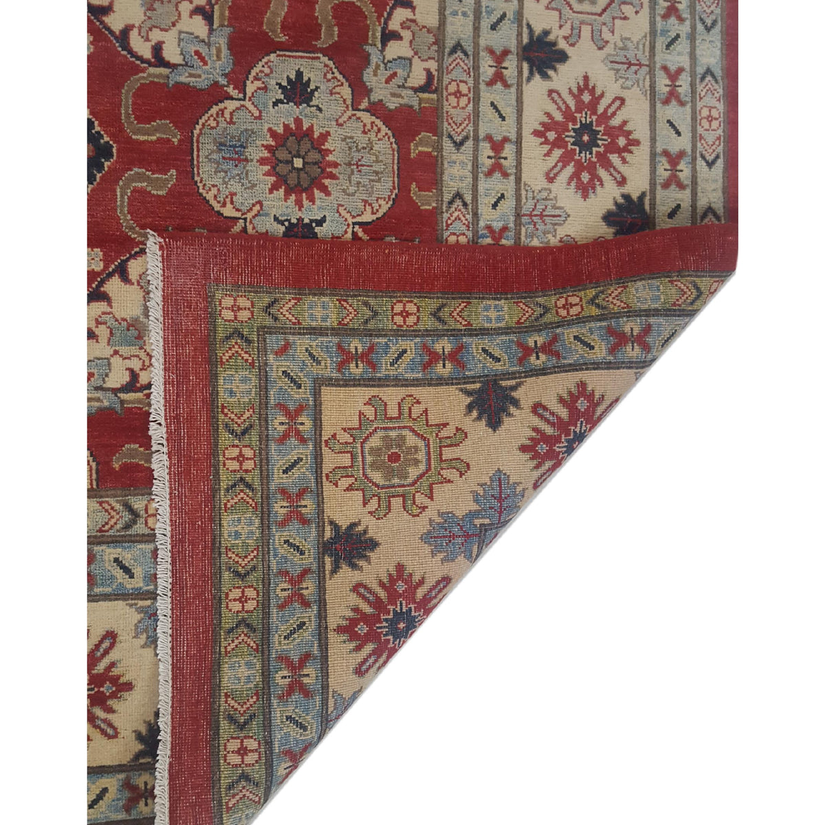 Pacific Kazak 41707 Red Ivory Traditional Hand Knotted Rug