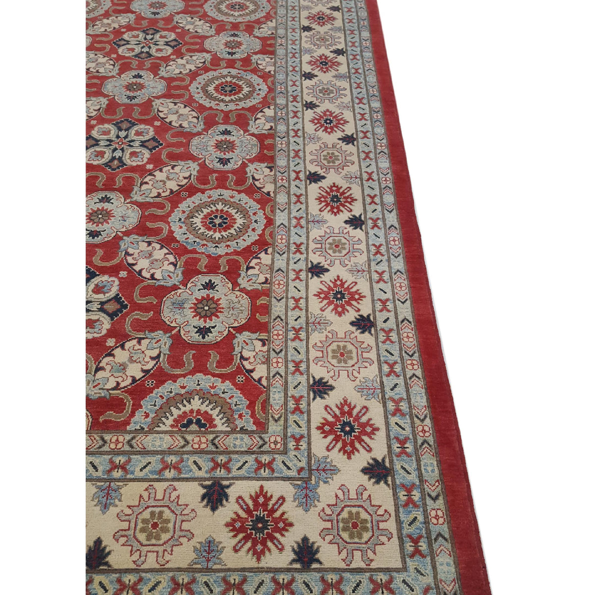 Pacific Kazak 41707 Red Ivory Traditional Hand Knotted Rug