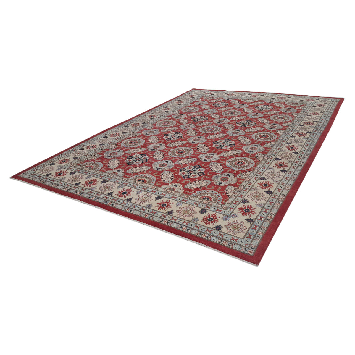 Pacific Kazak 41707 Red Ivory Traditional Hand Knotted Rug