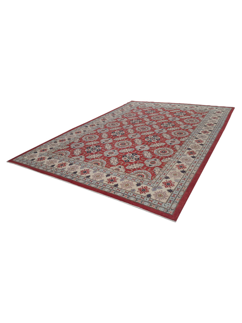 Pacific Kazak 41707 Red Ivory Traditional Hand Knotted Rug