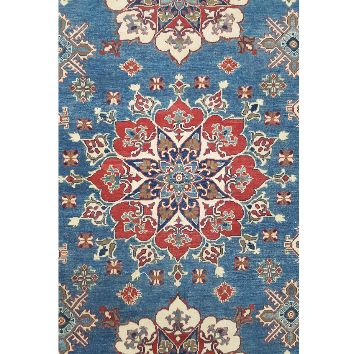 Pacific Kazak 41709 Blue Ivory Traditional Hand Knotted Rug