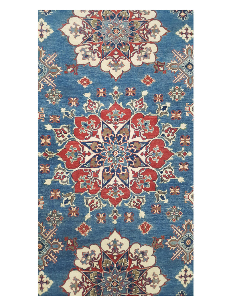 Pacific Kazak 41709 Blue Ivory Traditional Hand Knotted Rug